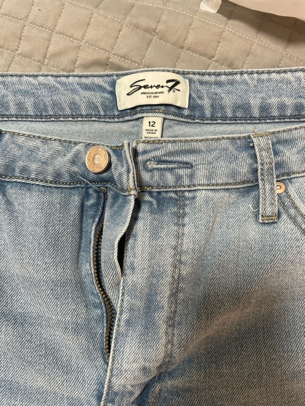 Seven7 Pale Blue High-Rise Denim Jeans